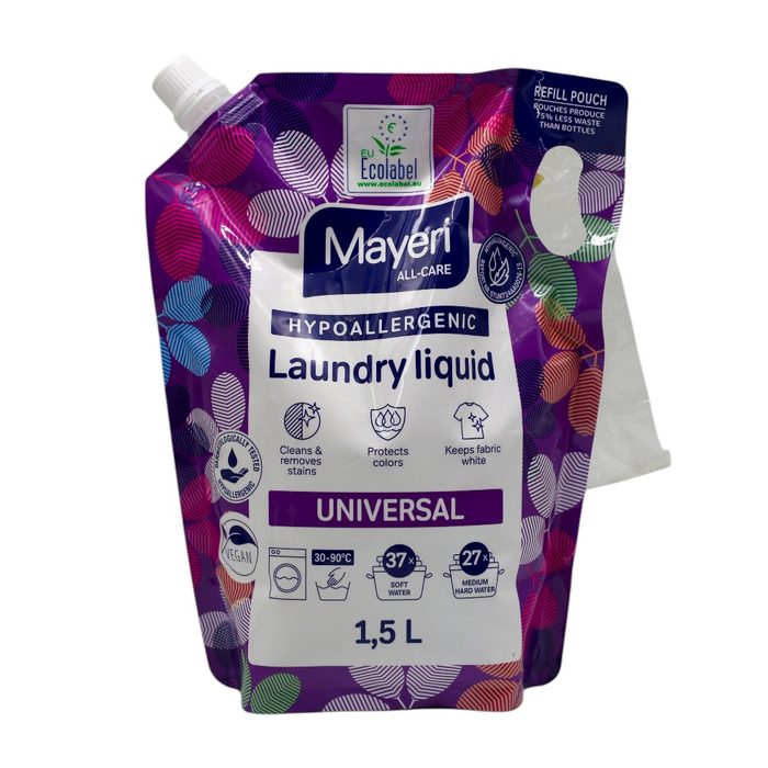 Гель для прання універсальний гіпоалергенний Mayeri 1,5 л (37 прань) (запаска)
